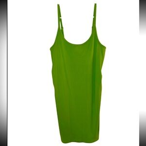 Women’s—Old Navy Neon Green Spaghetti Strap Scoop Neck Midi Dress. Size X-Large.